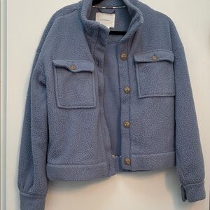 Anthropologie Blue Fleece Jacket
